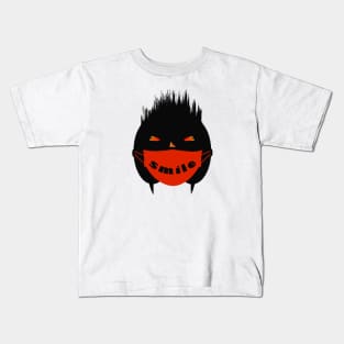 Grumpy Pumpky with Mask Kids T-Shirt